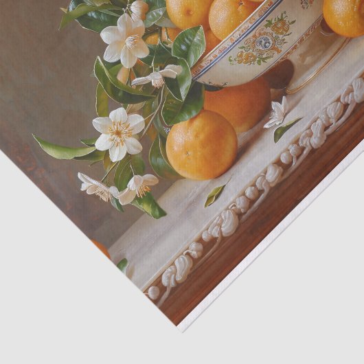 オレンジと花がまだ絵画生きるの切り離し 薄葉紙 (詳細)