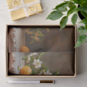 オレンジと花がまだ絵画生きるの切り離し 薄葉紙 (ギフト)