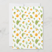 オレンジと花のベビーシャワー 招待状 (裏面)