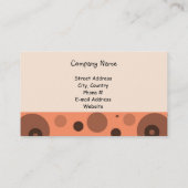 オレンジと茶色のフルーツカップケーキ 名刺 (裏面)