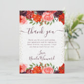 オレンジと茶色の秋の花甘い16 サンキューカード (スタンド正面)