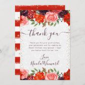 オレンジと茶色の秋の花甘い16 サンキューカード (正面/裏面)
