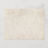 オレンジと茶色の秋の馬が日付を保存 案内ポストカード (裏面)