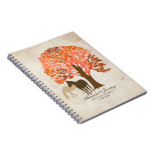 オレンジと茶色の秋の馬 ノートブック (右側)