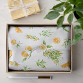 オレンジと葉のパターン 薄葉紙 (ギフト)