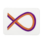 オレンジと蘭の認識度リボンカスタムマグネット マグネット (横)