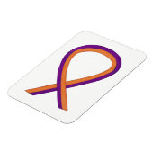 オレンジと蘭の認識度リボンカスタムマグネット マグネット (左側)