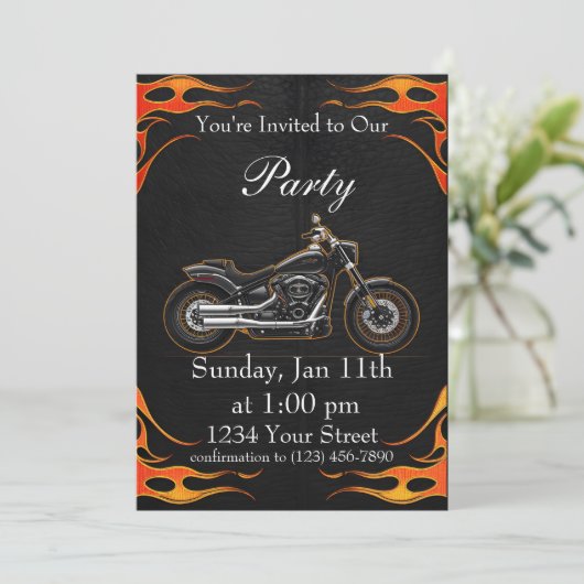 オレンジと赤に乗ってバイクに乗るパーティー! 招待状 (スタンド正面)