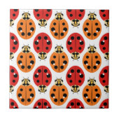 オレンジと赤のカブトムシ タイル (正面)