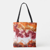 オレンジと赤の大理石 トートバッグ (裏面)
