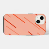 オレンジと赤の色合い iPhoneケース (裏面横)