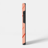 オレンジと赤の色合い iPhoneケース (左側面)