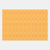 オレンジと赤の花の落書き ラッピングペーパーシート (正面2)