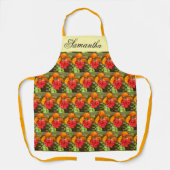 オレンジと赤の花園 エプロン (正面)