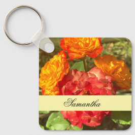 オレンジと赤の花園 キーホルダー