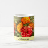 オレンジと赤の花園 コーヒーマグカップ (中央)