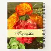 オレンジと赤の花園 ノートブック (裏面)
