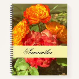 オレンジと赤の花園 ノートブック