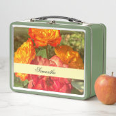 オレンジと赤の花園 メタルランチボックス (インサイチュ)