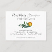 オレンジと金ゴールドトレンディー名刺 名刺 (裏面)