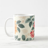 オレンジと金ゴールドバラフローラ コーヒーマグカップ (左)