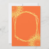 オレンジと金ゴールドピーコックインディアン結婚式招待状 招待状 (裏面)