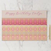 オレンジと金ゴールド付きピンク ペーパーパッド (インサイチュ)