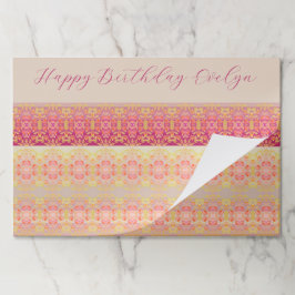 オレンジと金ゴールド付きピンク ペーパーパッド