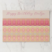 オレンジと金ゴールド付きピンク ペーパーパッド (正面)