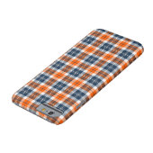 オレンジと青のスポーティな格子縞 Case-Mate iPhoneケース (底)