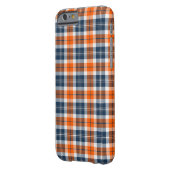 オレンジと青のスポーティな格子縞 Case-Mate iPhoneケース (裏面左)