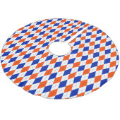 オレンジと青のダイヤモンドアーガイル ブラッシュドポリエステルツリースカート (アングル)