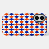 オレンジと青のダイヤモンドアーガイル Case-Mate iPhoneケース (裏面 (横))