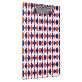 オレンジと青のダイヤ名門私立校風のモンドのパタアーガイルーン クリップボード (右)