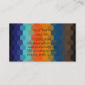 オレンジと青の六角形シームレスパターン2 名刺 (裏面)