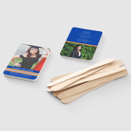 オレンジと青の卒業写真ハンドファン ハンドファン (組立なし)