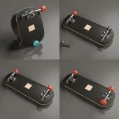 オレンジと青の幾何学的ダイヤモンドパターン壁紙 シール