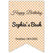 オレンジと青の幾何学的ダイヤモンドパターン壁紙 バンティングフラッグ (第2の旗)