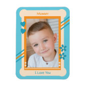 オレンジと青の愛ミイラの写真 マグネット (縦)