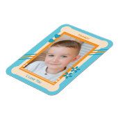 オレンジと青の愛ミイラの写真 マグネット (左側)