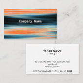 オレンジと青の抽象芸術パターン 名刺 (正面/裏面)