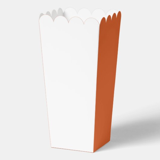 オレンジと青の水色の秋フローラ結婚 フェイバーボックス (裏面)