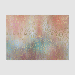 オレンジと青の色相の金ゴールド円が分離する 薄葉紙