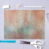 オレンジと青の色相の金ゴールド円が分離する 薄葉紙 (クラフト)