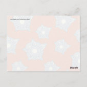 オレンジと青の装飾柄のギフト ポストカード (裏面)