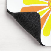 オレンジと黄色のサンシャインの花の口 マウスパッド (コーナー)