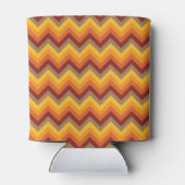 オレンジと黄色のジグザグのシェードストライプ 缶クーラー (裏面)