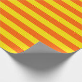 オレンジと黄色のストライプデザイン ラッピングペーパー (角)