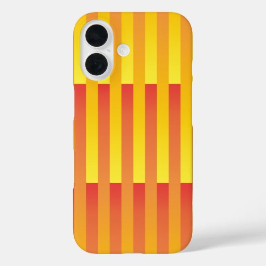 オレンジと黄色のストライプ柄 Case-Mate iPhoneケース (裏面)