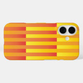 オレンジと黄色のストライプ柄 Case-Mate iPhoneケース (裏面 (横))